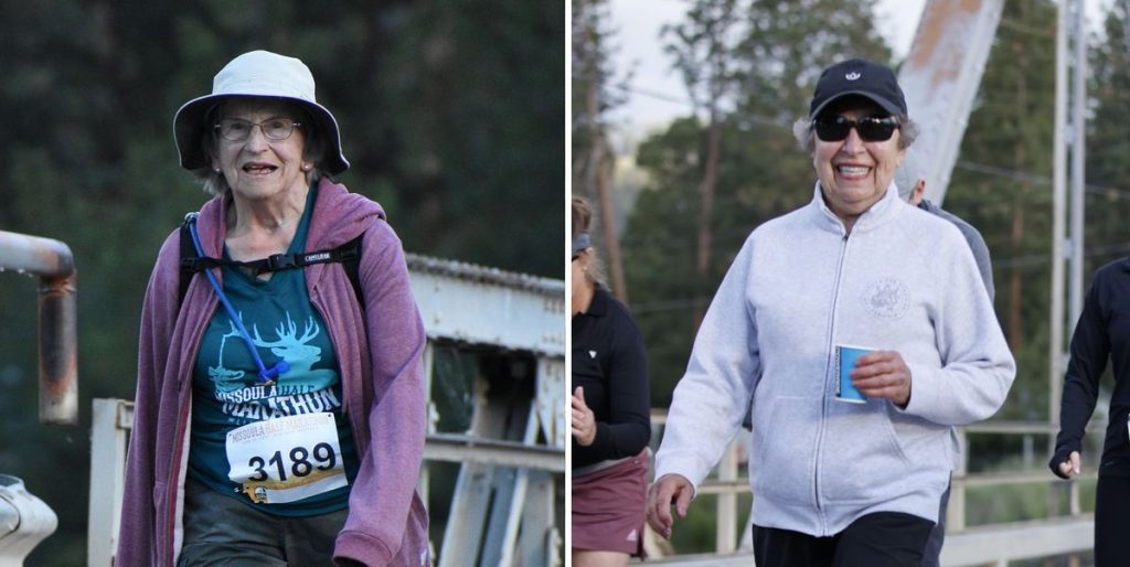 90-Year-Olds Myrtle Miller and Dollie Kelly Both Finish