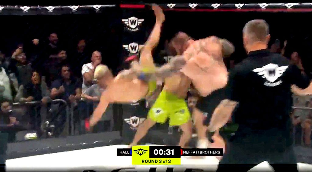 Eddie Hall Dominates His 2v1 MMA Fight With a Vicious KO Punch