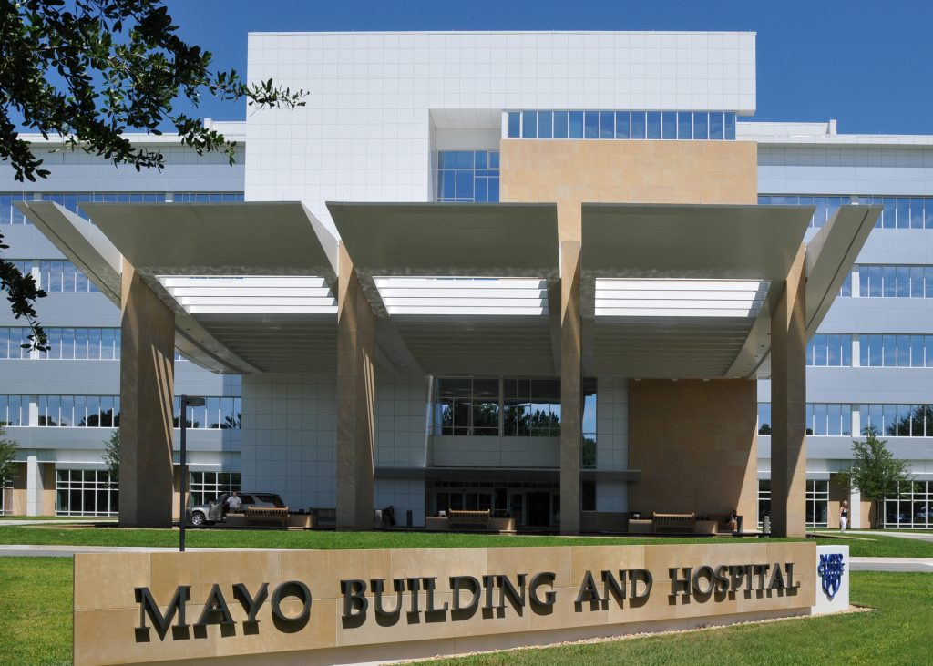 Mayo Clinic ranked No. 1 hospital in Florida by U.S. News & World Report, makes leap in national rankings Closeup of Mayo Building and Hospital sign on the Mayo Clinic Florida campus