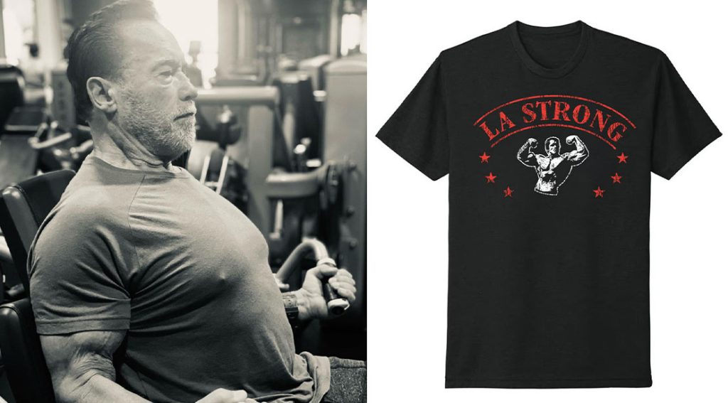 Arnold Boosts Palisades Fire Relief Effort with "LA Strong" T-Shirt