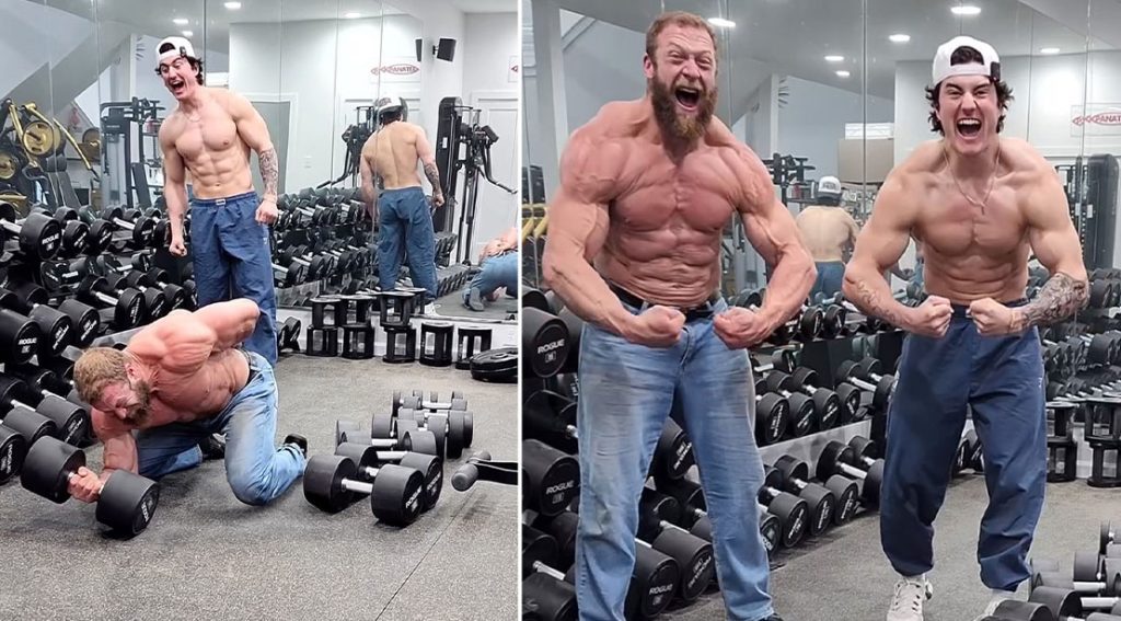 Jesse James West and Jujimufu's Wrestling Dumbbell Challenge Workout