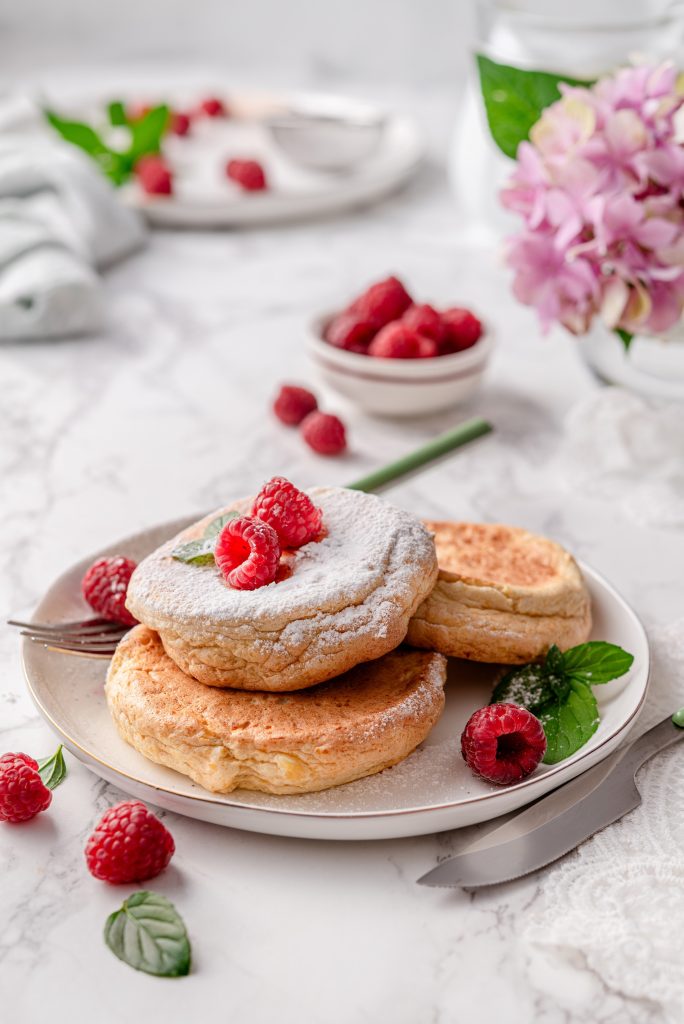 Fluffy Japanese-Inspired Low Carb Cottage Cheese Pancakes